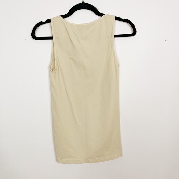 The Limited Medium M Ruffle Cream Nude Front Seamless Camisole Tank Top Stretch - Picture 2 of 5